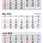 May And June Calendar For 2025 Cassi Nalani