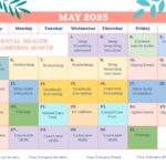 Mental Health Awareness Month Calendar 2025 Tania Demetris