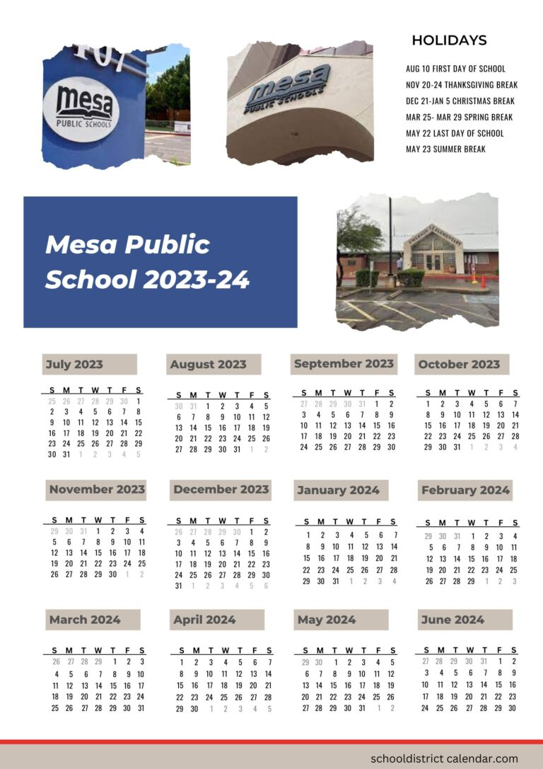 Mesa Public Schools 2025 2026 Calendar Calculator Pru Jacinda