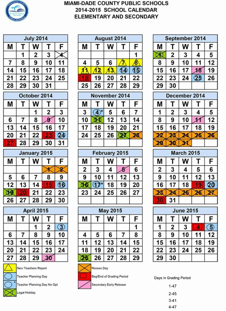 Miami Dade County Public Schools Release 2025 2026 Academic Calendar 