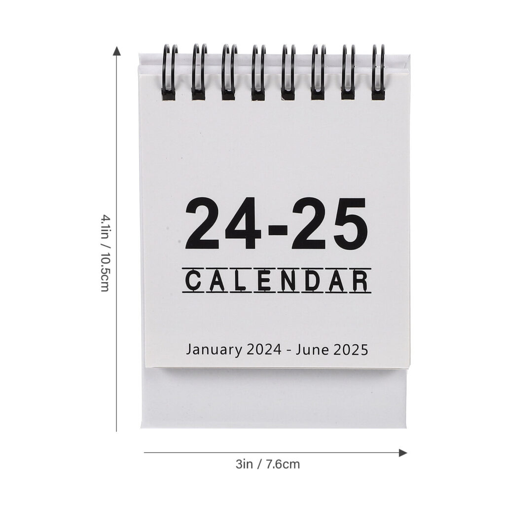 Mini Desk Calendars 2024 2025 Flip Calendar Standing Desk Calendar For 