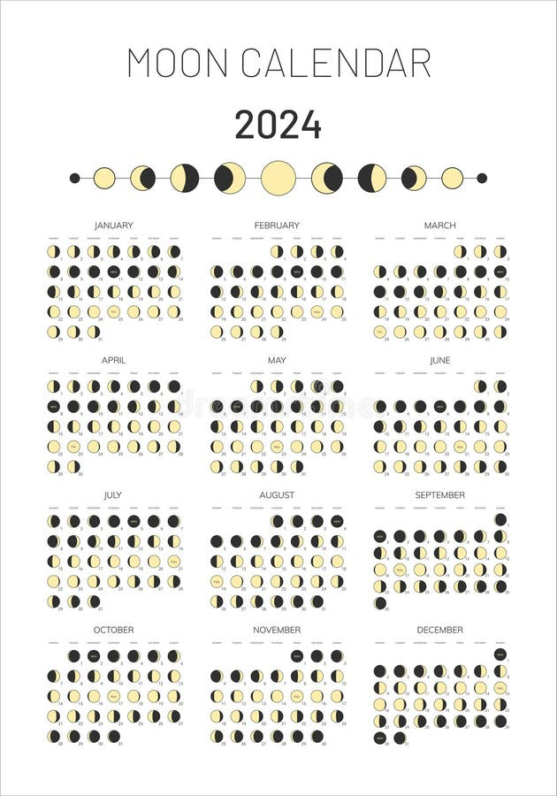 Moon Calendar 2025 Lunar Phases Moonlight Chicken Denys Felisha