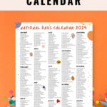 National Day Calendar 2025 Printable Free Pdf With Holidays Trina