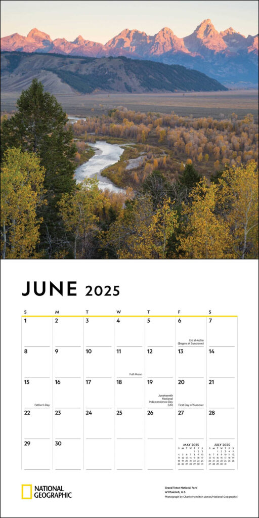 National Geographic National Parks 2025 Wall Calendar Book Summary 