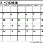 November 2025 Calendar Printable