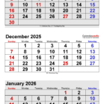 November December January 2025 Calendar A Comprehensive Overview