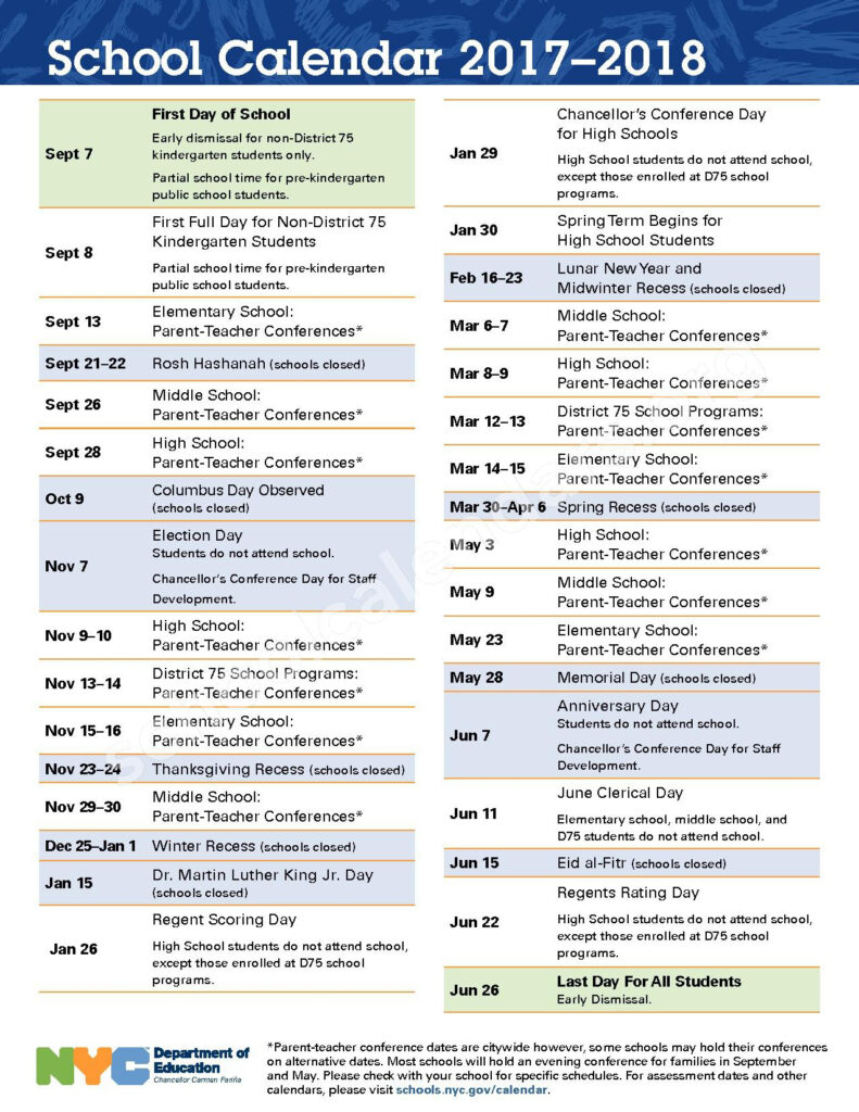 NYC DOE 2025 2026 Calendar A Comprehensive Guide Calendar 2025 