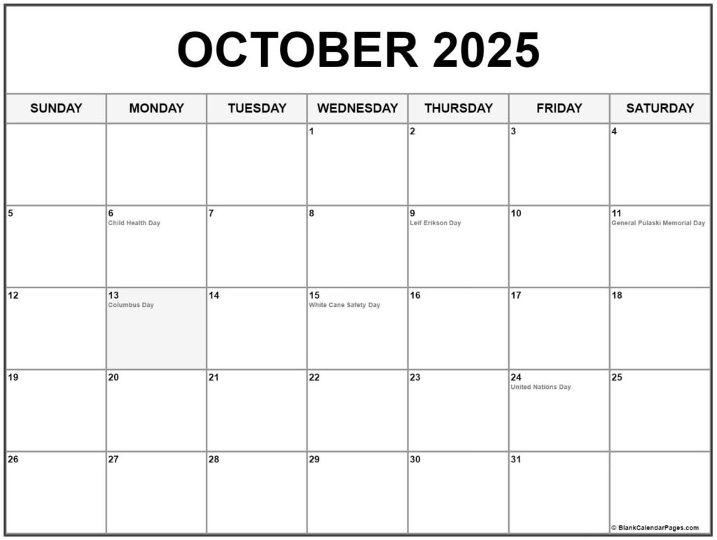 October 2025 Calendar Of Events A Comprehensive Guide Design 