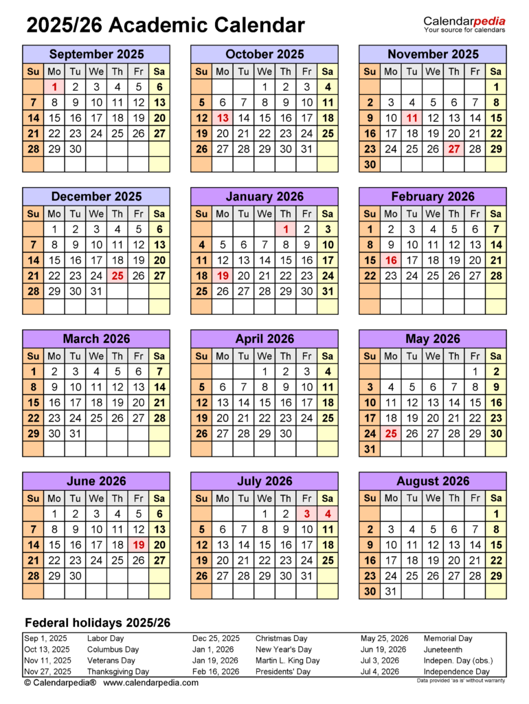 Oregon State University 2025 2026 Academic Calendar Editable Calendar 