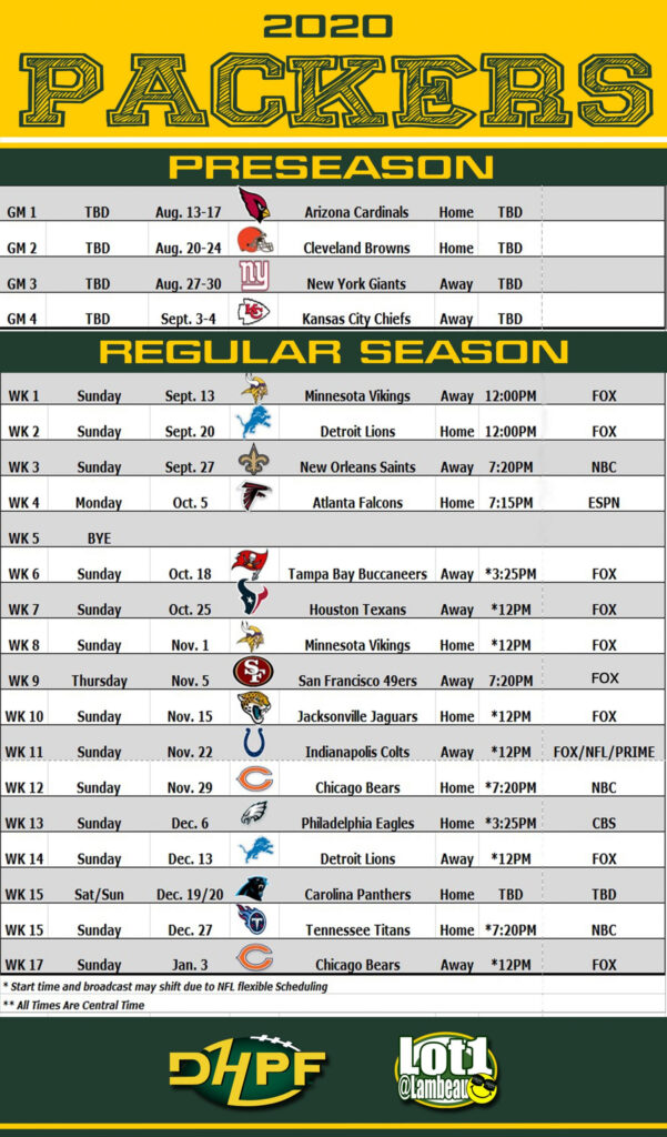 Packers Preseason Schedule 2025 Pdf James Hughes