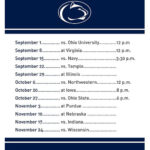 Penn State 2025 Football Calendar Alice Babette