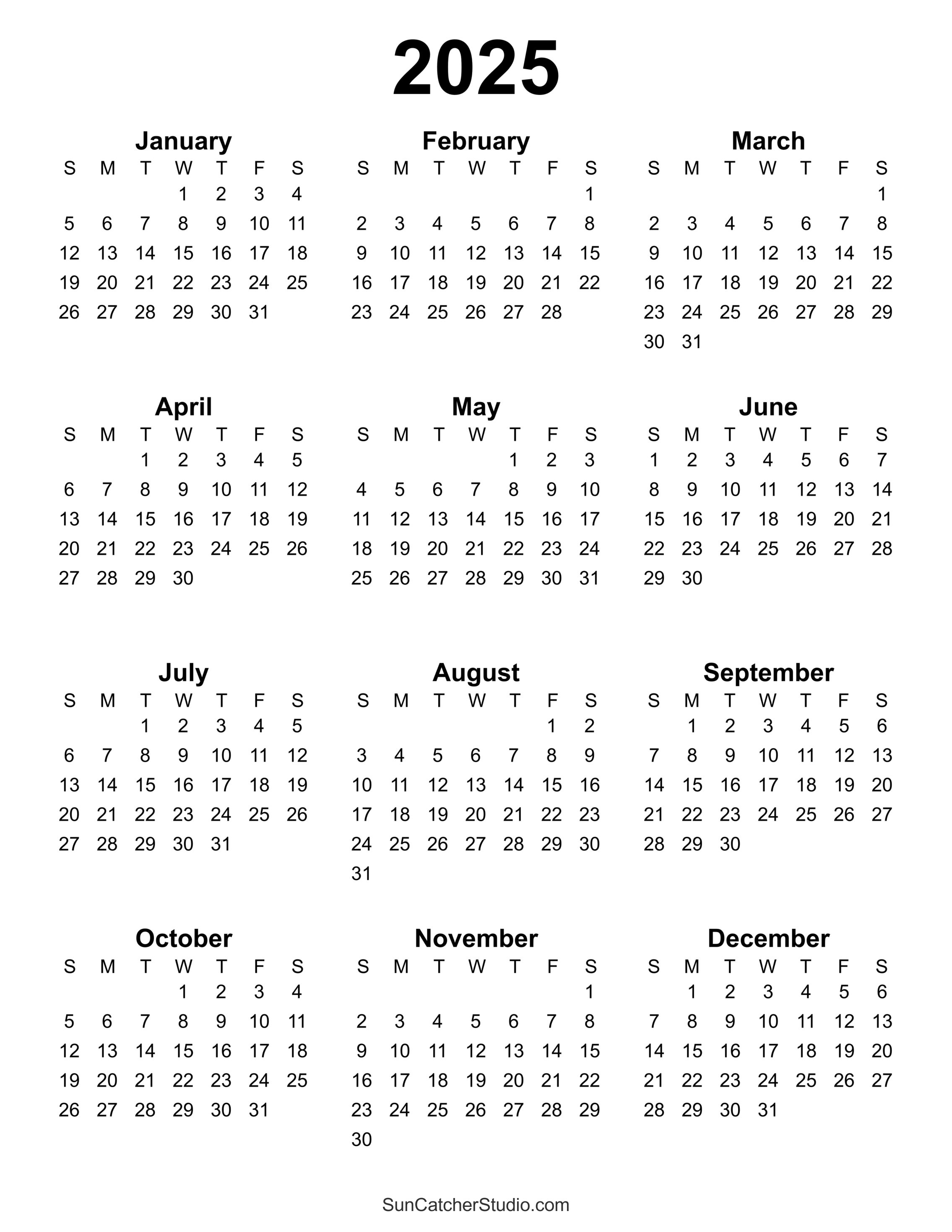 Photo Calendar 2025 Printable Free Jeri Laurella