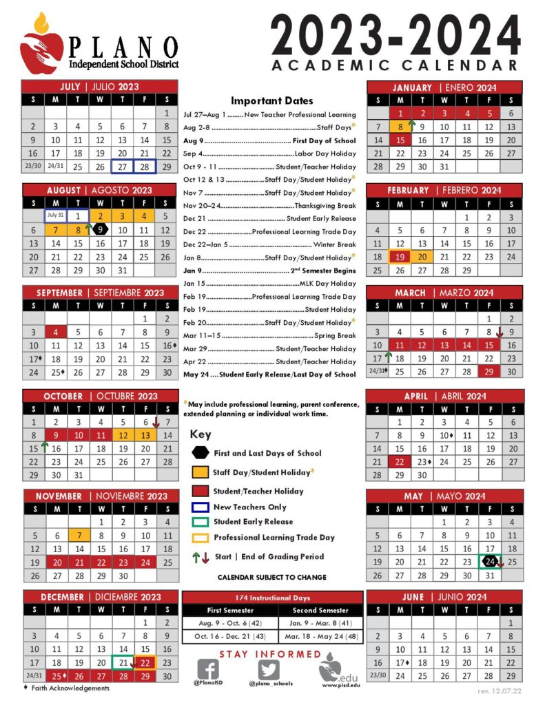 Plano ISD Calendar 2025 A Comprehensive Guide To Academic And School 