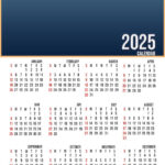 Premium PSD 2025 Calendar Template Design