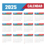 Premium Vector Calendar Happy New Year 2025