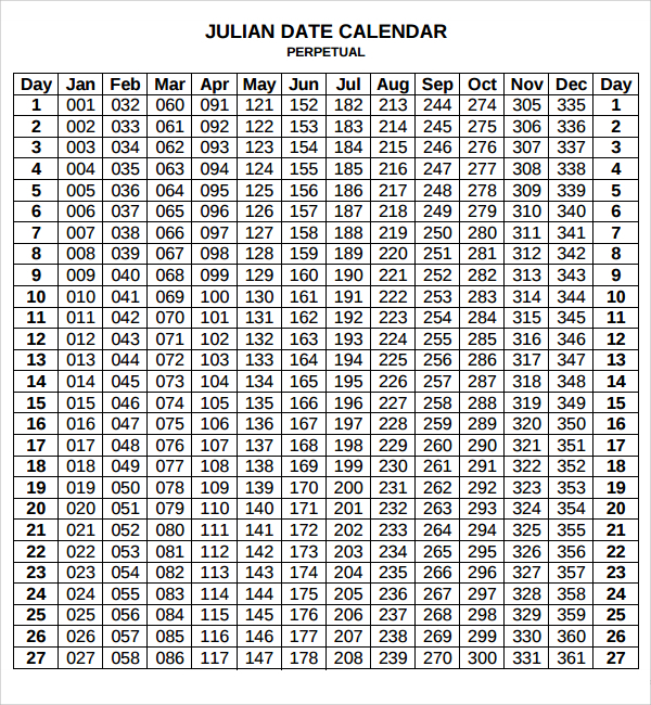 Printable Julian Calendar 2025 Pdf Codee Devonna