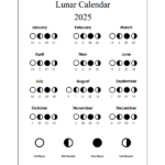 Printable Lunar Calendar 2025 Free Printable Templates