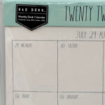 Rae Dunn TWENTY TWENTY FIVE 17 Months 2025 Weekly Desk Calendar Black