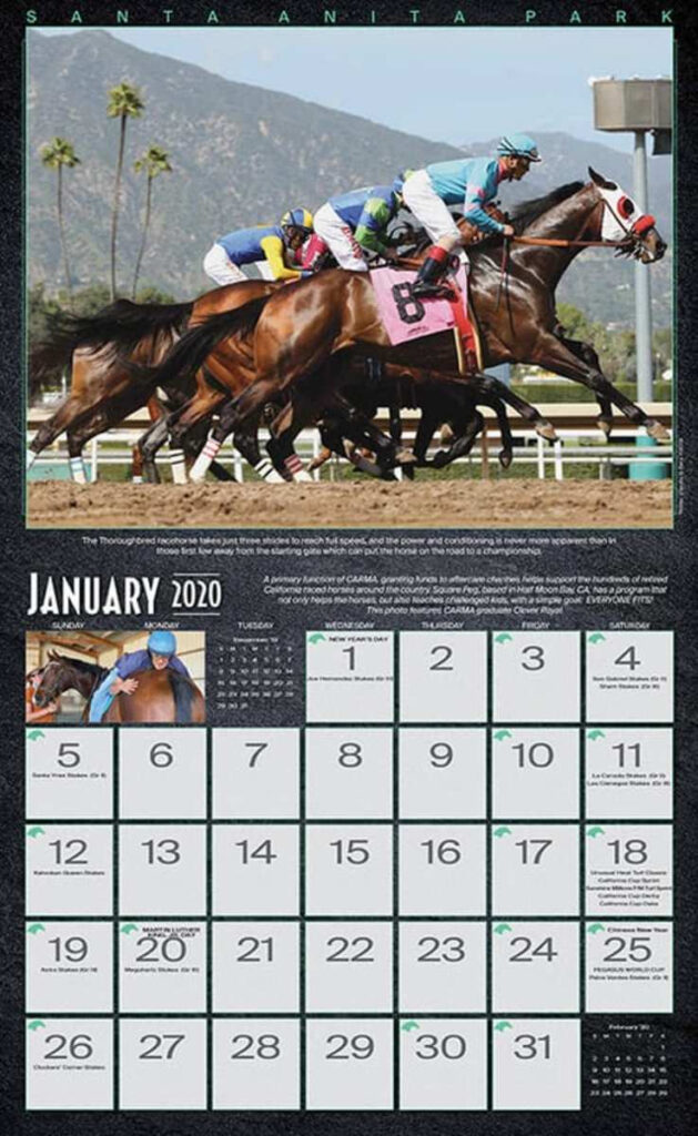 Santa Anita Calendar 2025 Flossi Kaitlyn