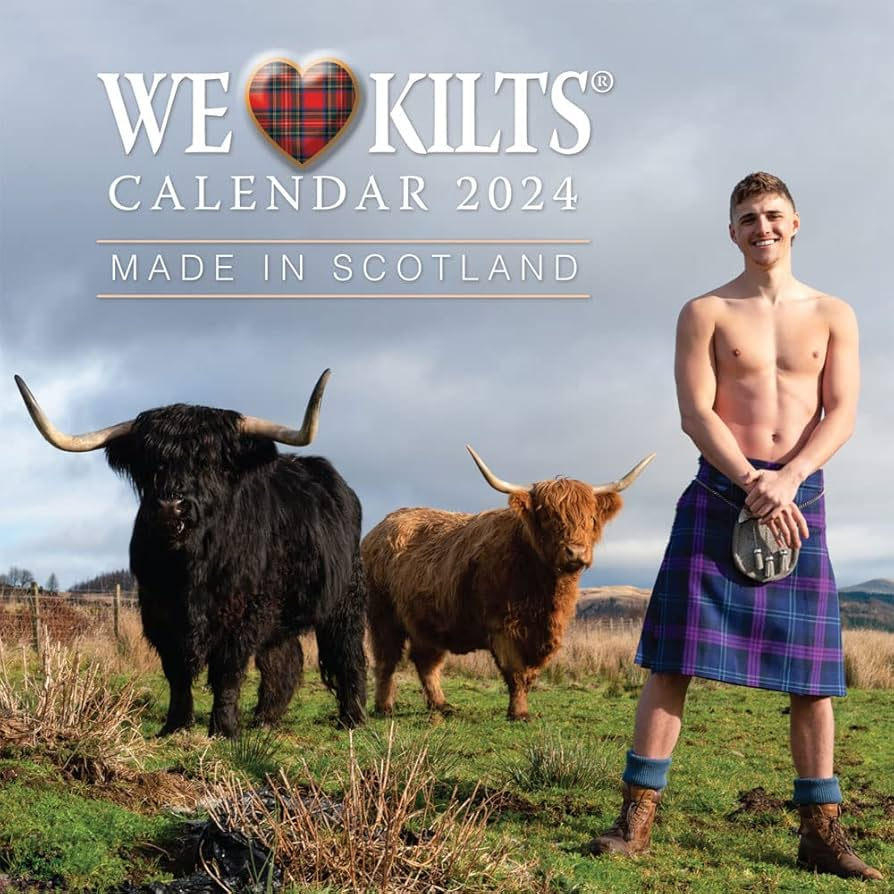 Scottish Men In Kilts Calendar 2025 Bell Tabitha