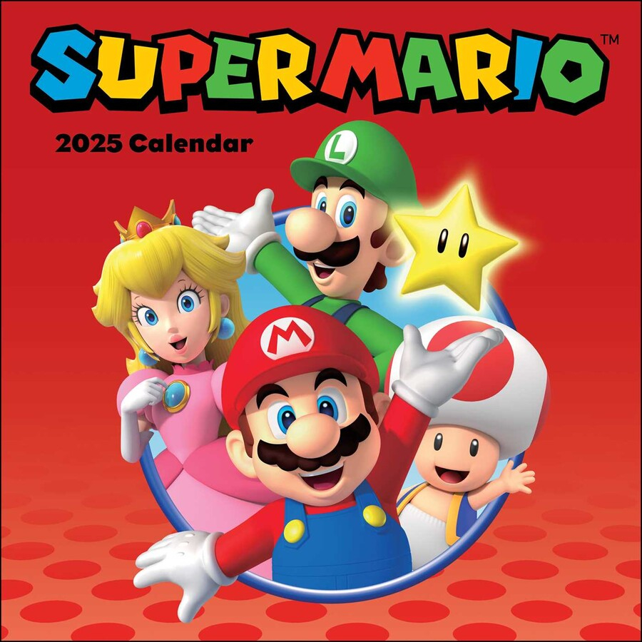 Super Mario 2025 Wall Calendar Book Summary Video Official