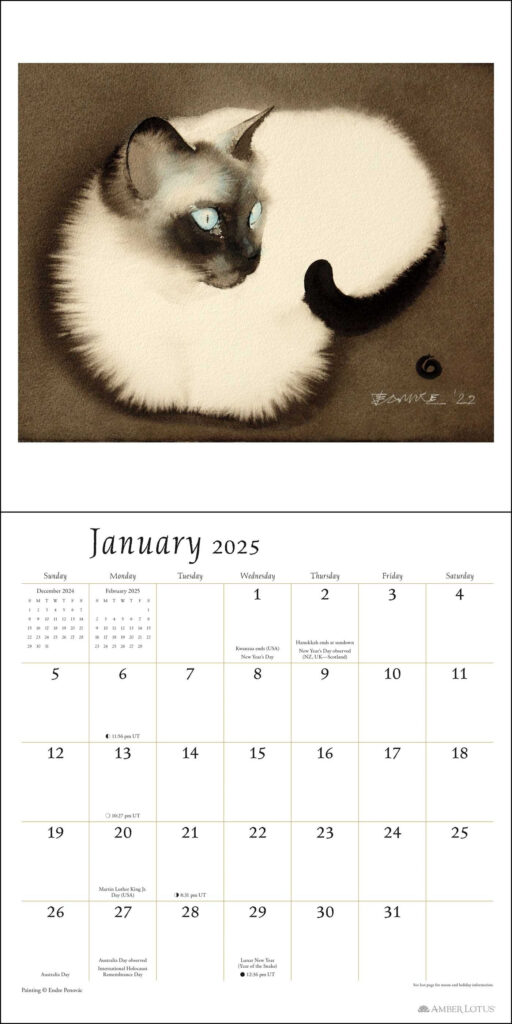 The Artful Cat 2025 Wall Calendar Book Summary Video Official 