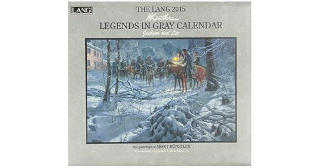 The Lang Legends In Gray Calendar Jackson And Lee By Mort Kunstler