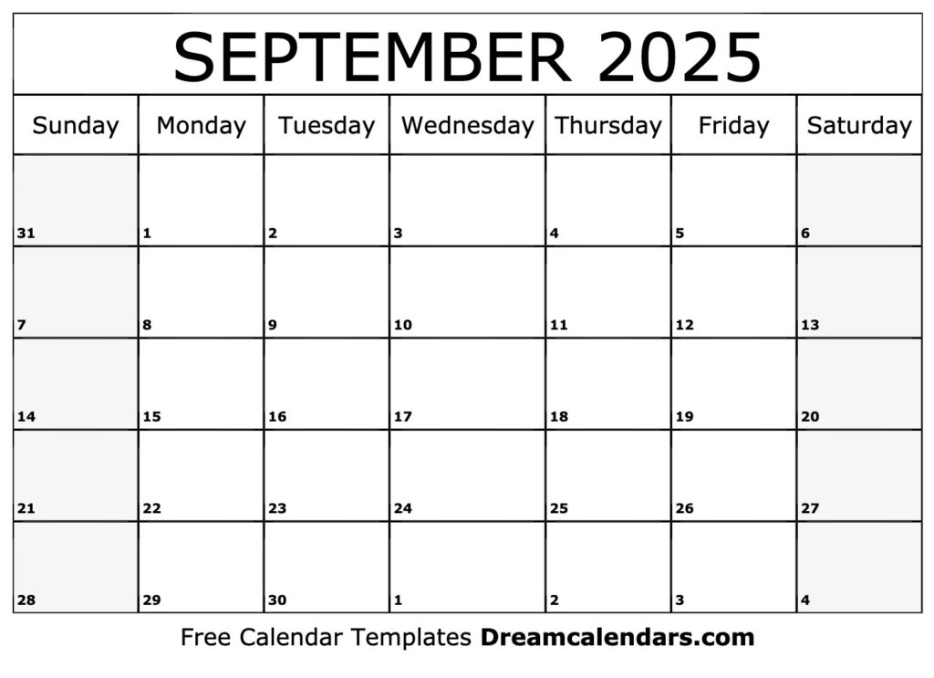 United States 2025 September Calendar 2025 26 Andee Beverly