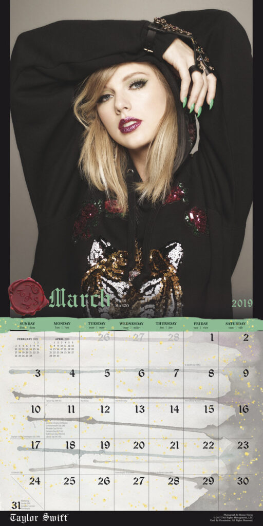 Wall Taylor Swift 2025 Calendar Valma Elfreda