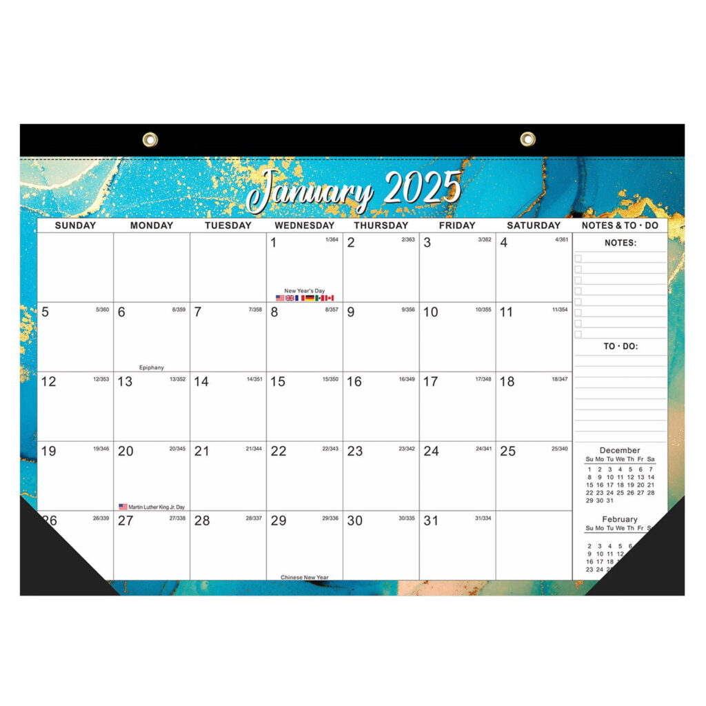 Yoloke Desk Calendar 2025 2026 18 Months Academic Desk Calendar Runs 